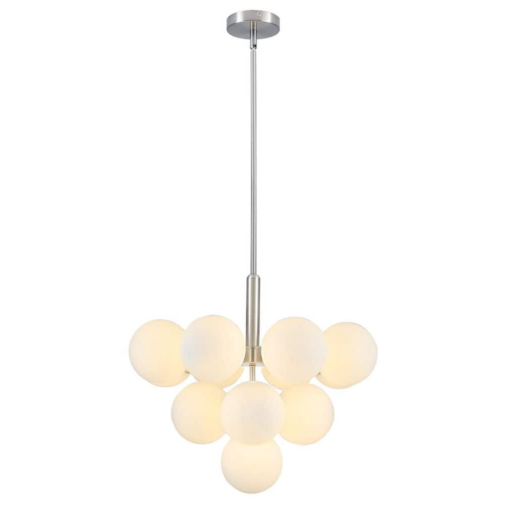 13-Light Nickel Contemporary Glass Ball Ceiling Chandeliers Pendant Light with Living Dining Room Bedroom price history on PriceWatchPro