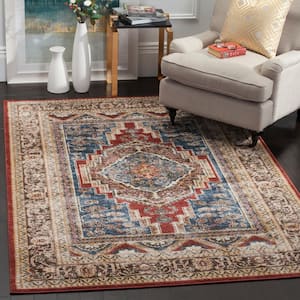 Bijar Royal/Brown 7 ft. x 7 ft. Square Border Area Rug