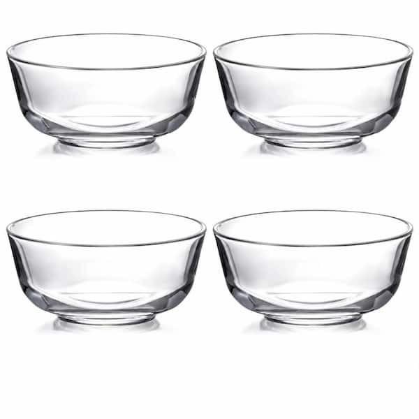 8 fl. oz. Clear Glass Dessert and Prep Bowl Set, 4.5 in. W x 2 in. H, Set of 6 Salad, Dessert, Pasta & Soup Bowls