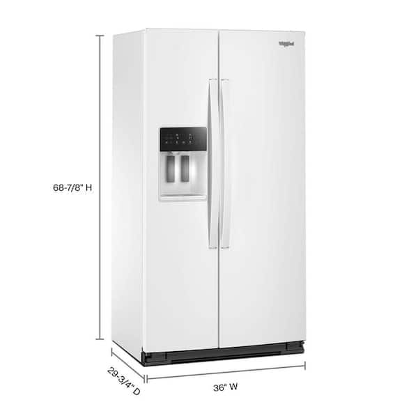 Whirlpool Side x Side Fridge (WRSC5536RW) - White Whirlpool Side x Side Fridge (WRSC5536RW) - White