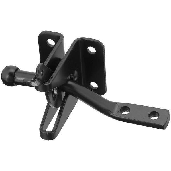 National Hardware Black Automatic Gate Latch-DISCONTINUED