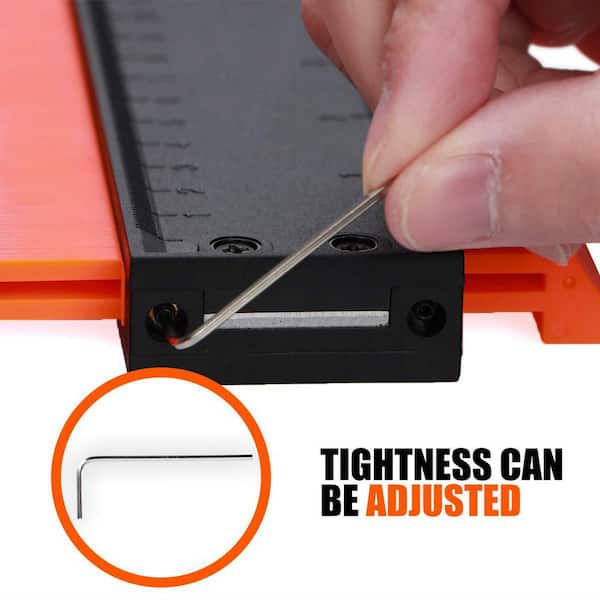 Angel Sar - 10 in. Contour Gauge Profile Tool Adjustable Lock, Precisely Copy Irregular Shape Duplicator