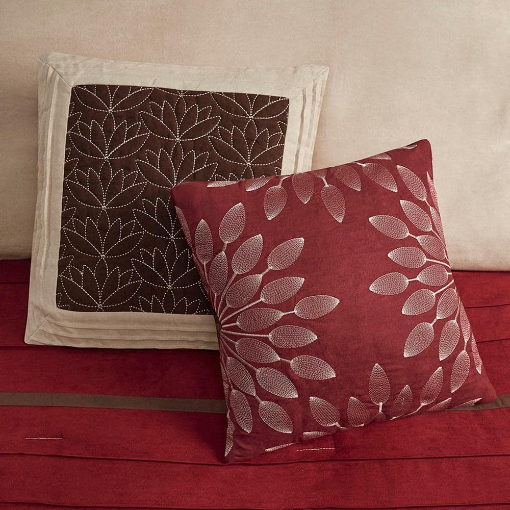 California King Red Microfiber 7-Piece Comforter Set
