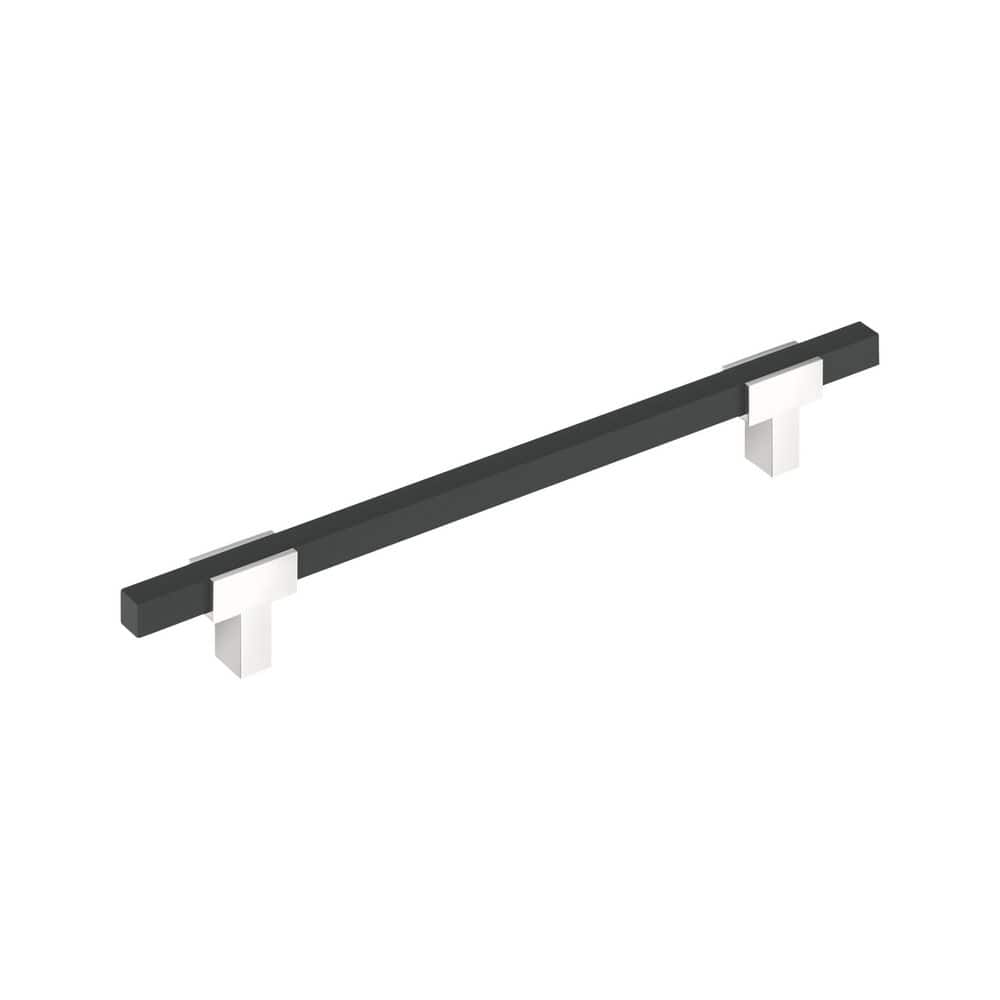 Urbanite 12 in. (305mm) Center-to-Center Polished Chrome/Brushed Matte Black Bar Appliance Cabinet Pull price history on PriceWatchPro