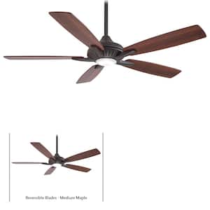 Dyno 52 in. Integrated LED Indoor Oil Rubbed Bronze Ceiling Fan with Remote Control