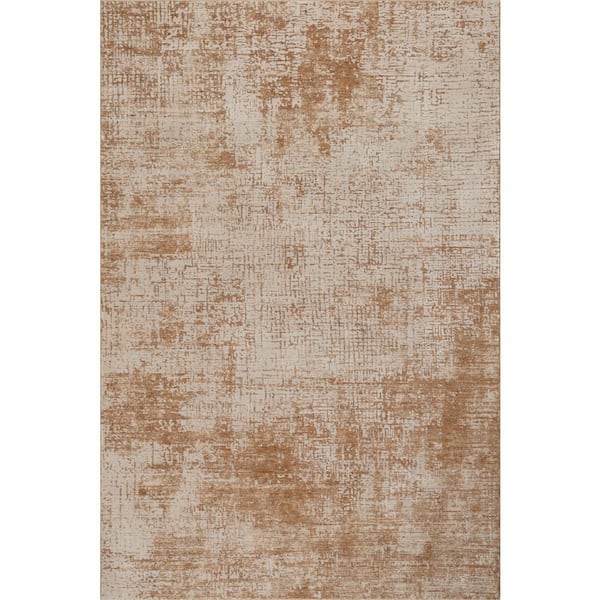 8 ft. x 10 ft. Brown Aponi Modern Abstract Indoor Area Rug