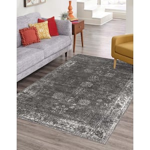 Sofia Casino Dark Gray 5' 0 x 8' 0 Area Rug