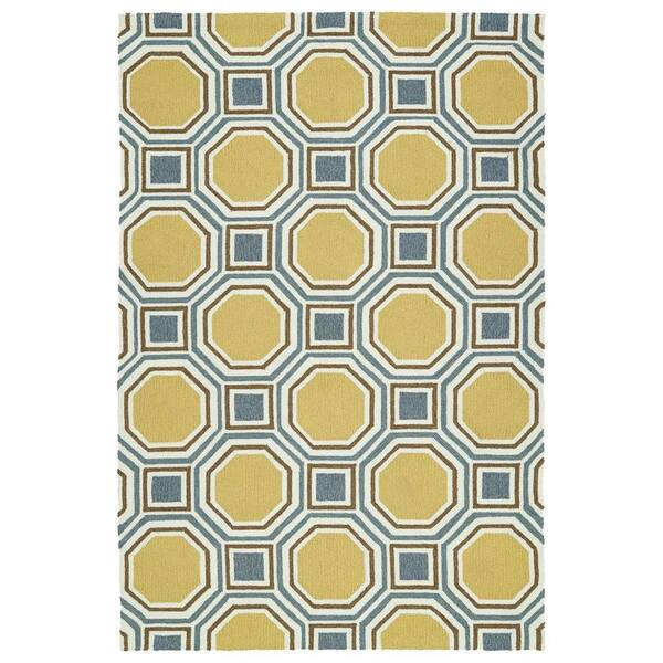 Kaleen Escape Gold 9 ft. x 12 ft. Indoor/Outdoor Area Rug