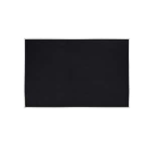 Recycled Rubber 48 in. x 72 in. Bulletin Board with Aluminum Frame, Black, (1-Pack)