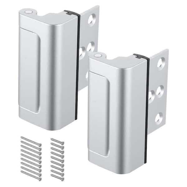 Door Reinforcement Lock, 2 Pack Home Security Door Lock, with 3 In. Stop Withstand 800 lbs. with 8 Screws Wedge