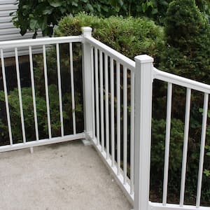 Stanford 42 in. H x 72 in. W Textured White Aluminum Railing Kit