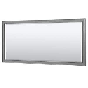 Deborah 70 in. W x 33 in. H Framed Rectangular Bathroom Vanity Mirror in Dark Gray
