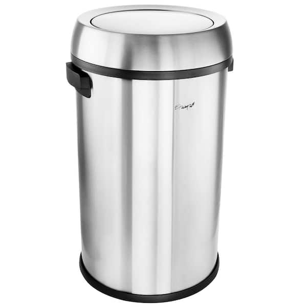 65 l 17 Gal. Swing Lid Stainless Steel Cylindrical Trash Can