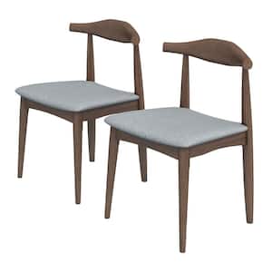Blake Mid-Century Modern Grey Fabric Dining Chair (Set of 2)