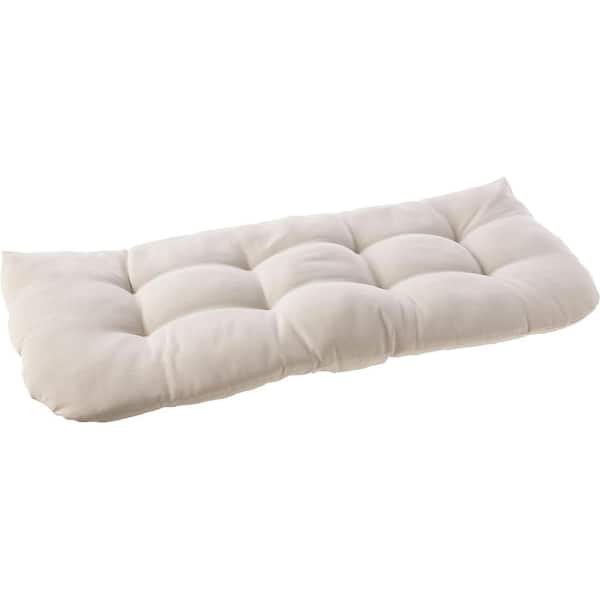 Sweet Home Collection 44 in. x 19 in. x 5 in. Replacement Indoor/Outdoor Solid Loveseat Cushion, Cream