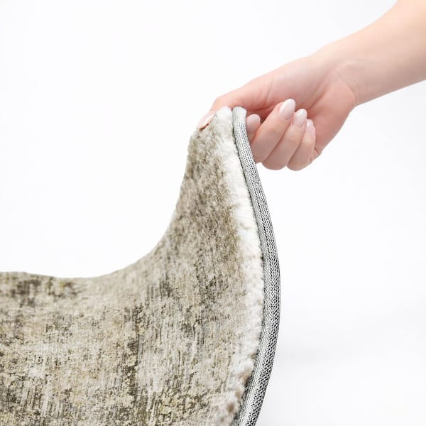 Dream Shag Premium Machine Washable Abstract ADS644 Taupe 2 ft. x 3 ft. Accent Rug