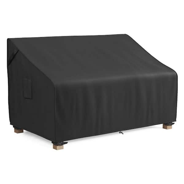 80 in. W x 38 in. D x 35 in. H Black Patio Couch Cover