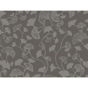 Black Gingko Trail Wallpaper, 27-in by 27-ft