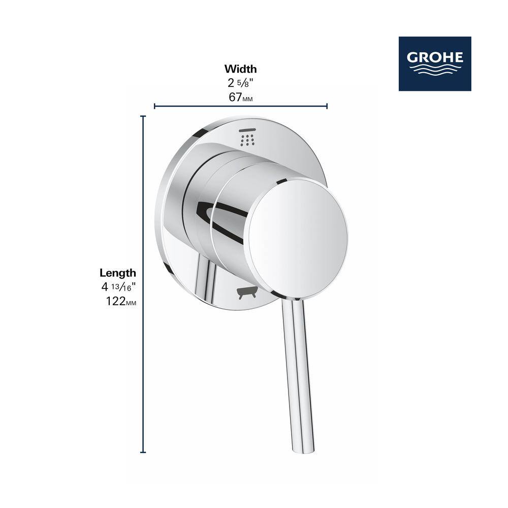 Brushed Nickel Modern Wall-Mounted Shower Lever