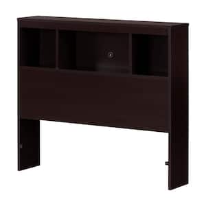 Spark Twin-Size Bookcase Headboard in Chocolate