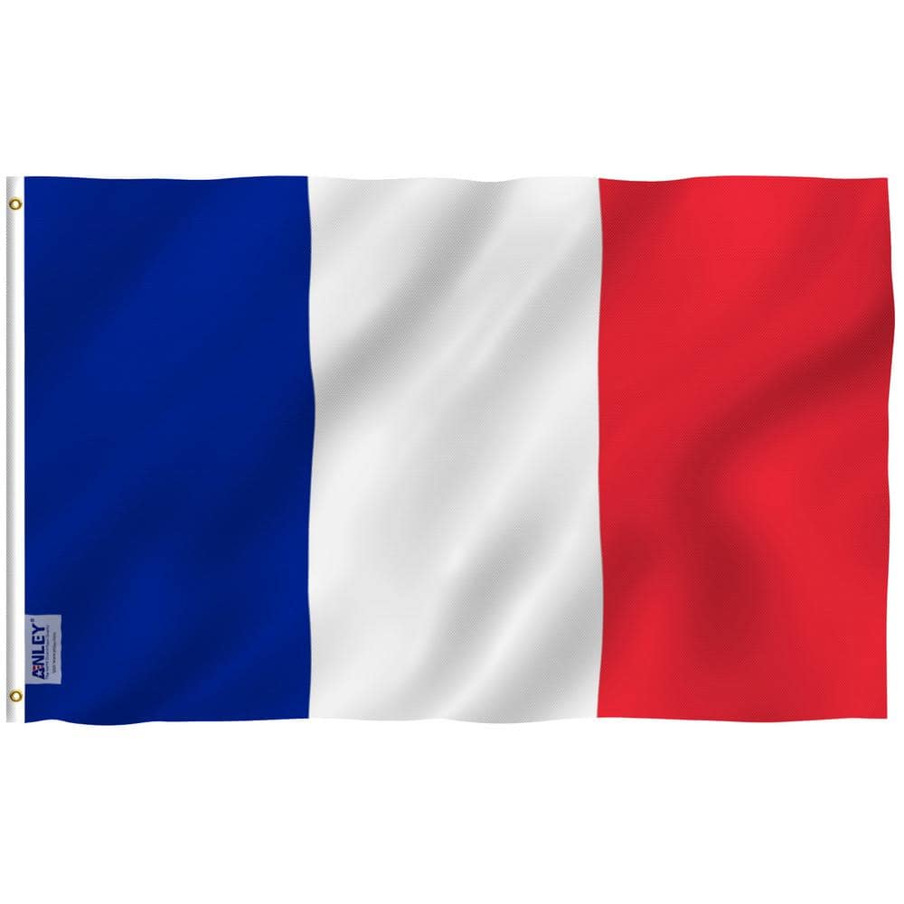 Fly Breeze 3 ft. x 5 ft. Polyester France Flag 2-Sided Flags Banner with Br