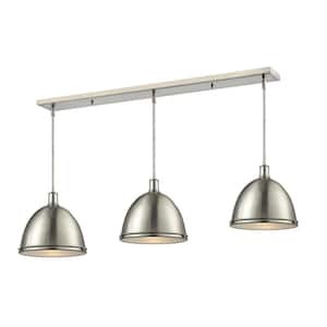 Mason 3-Light Brushed Nickel Chandelier with Steel Shade