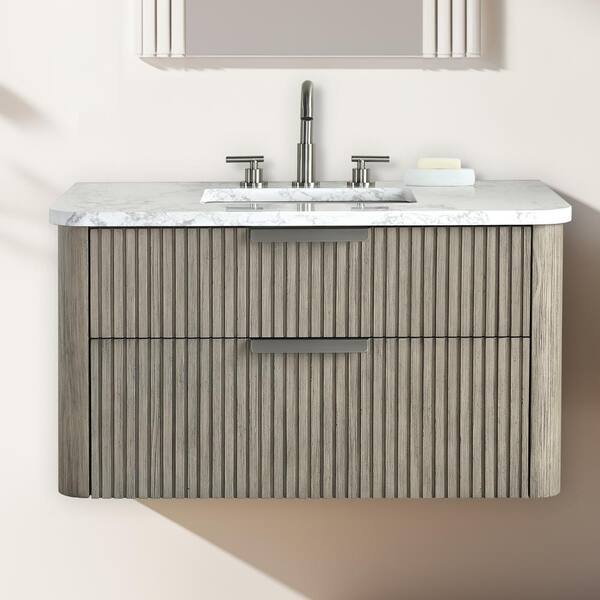 ⭐︎KOOS VALENTIJN ３６size⭐︎ SUDIO Warren 36 in. W Floating Bath Vanity in Vintage Gray