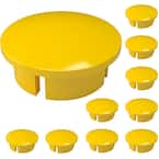1 in. Furniture Grade PVC Internal Dome Cap in Yellow (10-Pack)