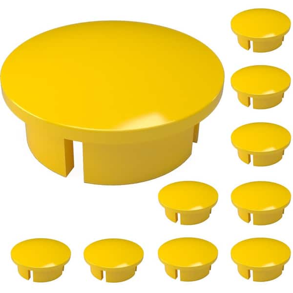 Formufit 1/2 in. Furniture Grade PVC Internal Dome Cap in Yellow (10-Pack)