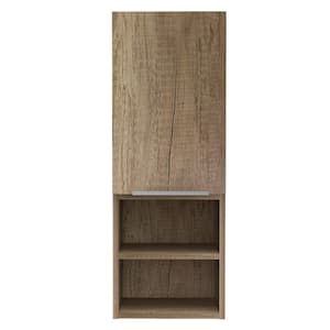 11.81 in. W x 32.17 in. H Rectangular Light Oak Brown Surface Mount Medicine Cabinet without Mirror