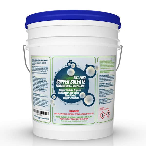 Eco Clean 50 lbs. 99% Pure Copper Sulfate Pentahydrate Crystals