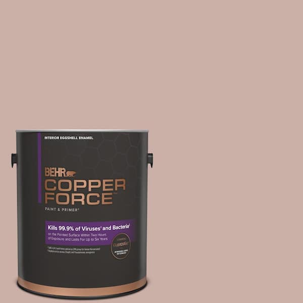 COPPER FORCE 1 gal. #HDC-CT-07A Vintage Tea Rose Eggshell Enamel Virucidal and Antibacterial Interior Paint & Primer