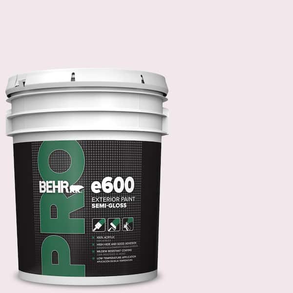 BEHR PRO 5 gal. #650A-1 Rose Fantasy Semi-Gloss Exterior Paint