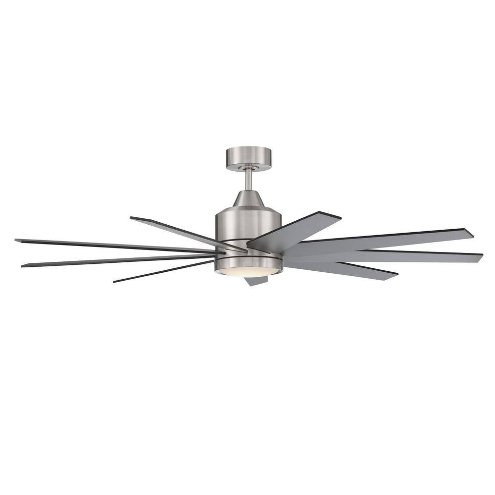 Champion 60" Brushed Nickel Ceiling Fan with LED Light and Remote