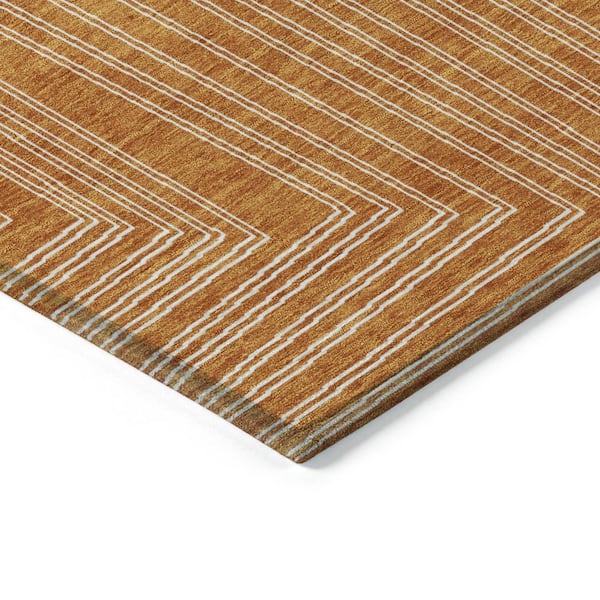Chantille Machine Washable Indoor/Outdoor Abstract ACN1045 Paprika 5 ft. x 7 ft. 6 in. Area Rug