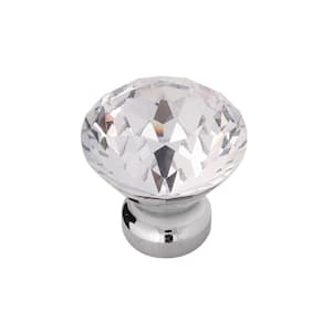 Crystal Palace 1-1/4 in. Dia Glass with Chrome Finish Cabinet Knob (10-Pack)