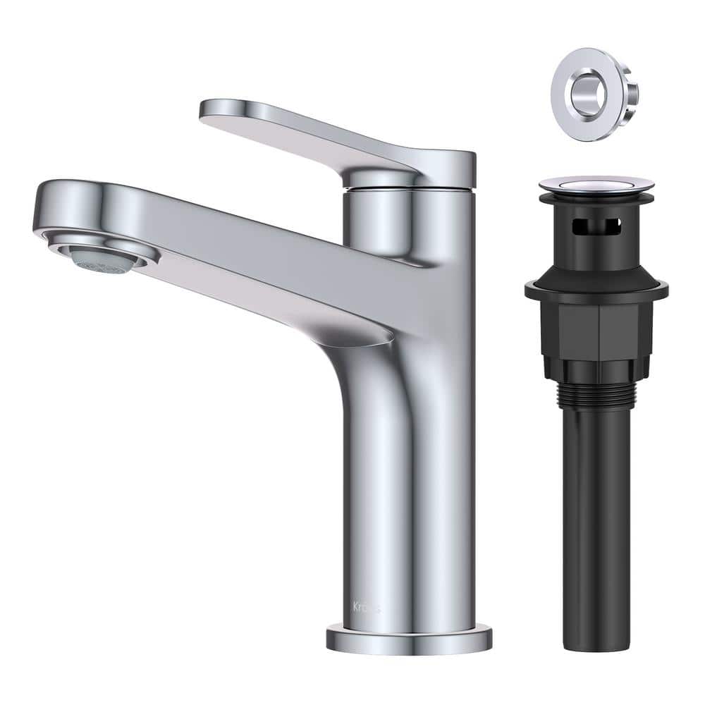 Indy Chrome Single Handle Bathroom Faucet with Pop Up Drain