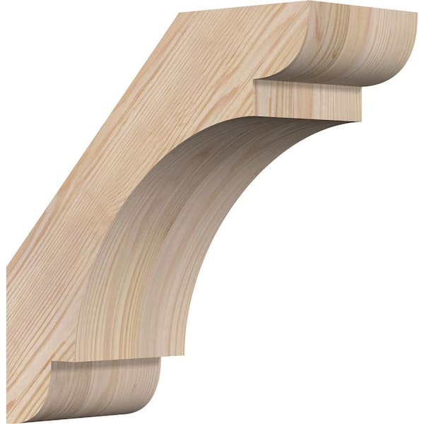 Ekena Millwork 5 1/2"W x 14"D x 14"H Olympic Smooth Knee Brace, Douglas Fir