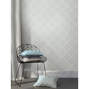 Grey Quatrefoil Grey Wallpaper Sample