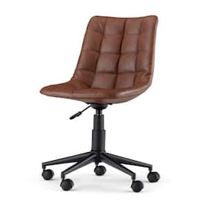 Chambers Distressed Cognac Swivel Adjustable Executive Computer Office Chair