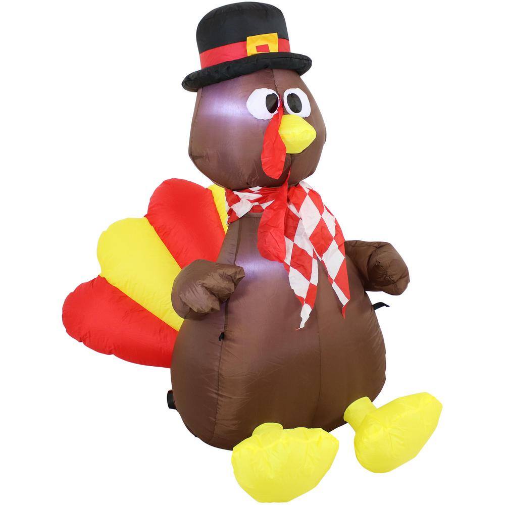 Sunnydaze Mr. Gobbles Outdoor Inflatable Turkey Decoration LDE-029 ...