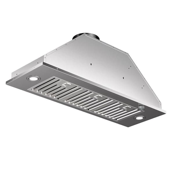 36 in. 900 CFM Convertible Insert Range Hood in Stainless Steel Kitchen Exhaust Fan w/ 10-Year Warranty and Knob Control