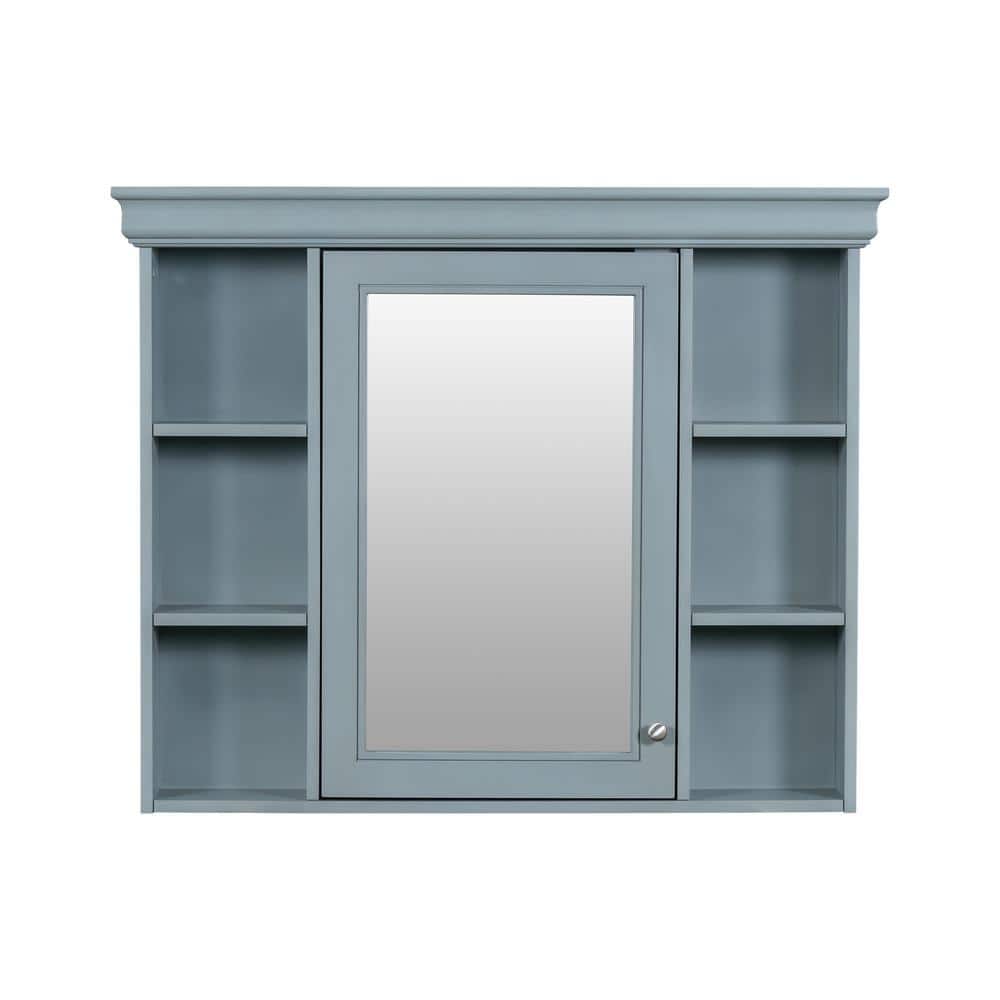 35.51 in. W x 28.74 in. H Rectangular MDF Medicine Cabinet with Mirror and 