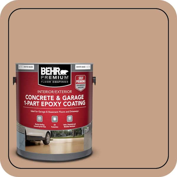 1 gal. #C70-4 Beige Self-Priming 1-Part Epoxy Satin Interior/Exterior Concrete and Garage Floor Paint