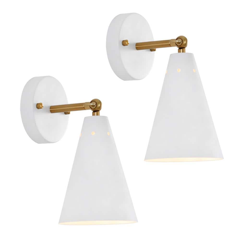 Industrial 4.72 in. 1 Light White Modern Smart Home Wall Sconce with Metal 