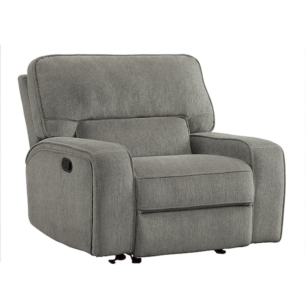 Lazzara Amite Mocha Chenille Manual Glider Recliner