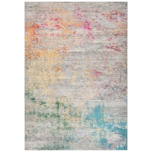 Madison Grey/Gold 10 ft. x 14 ft. Abstract Gradient Area Rug