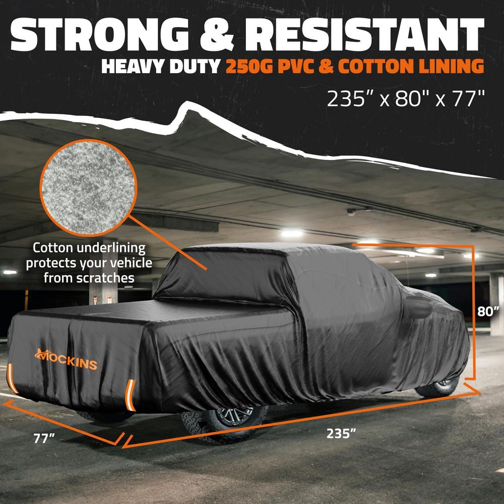 Heavy Duty Black PVC Truck Cover with Buckle Straps