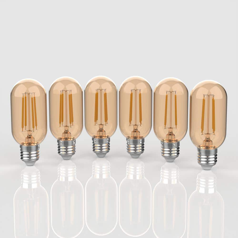 Lot de 2 Vintage Edison Ampoule E27 LED 4W, Verre Ambré, Blanc Chaud 2200K, Équivalent 40W