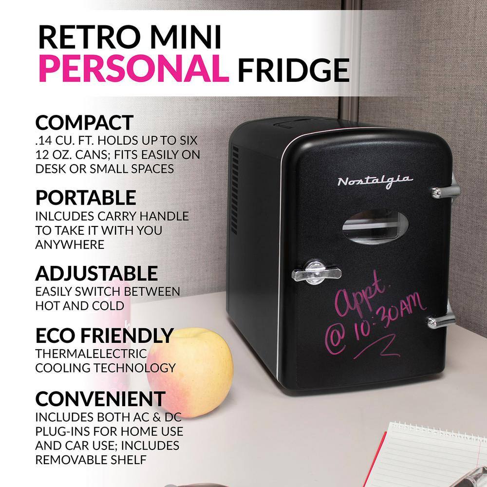 Buy 0.2 cu. ft. Mini Personal Fridge in Black without Freezer Online at ...